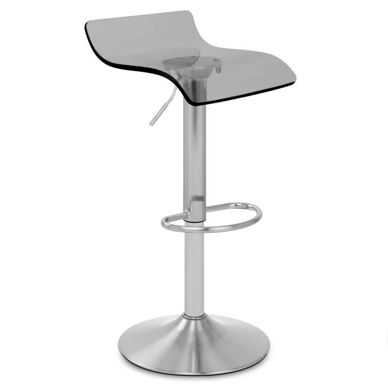 Tabouret Plastique Chrome Brossé - Shimmer Gris