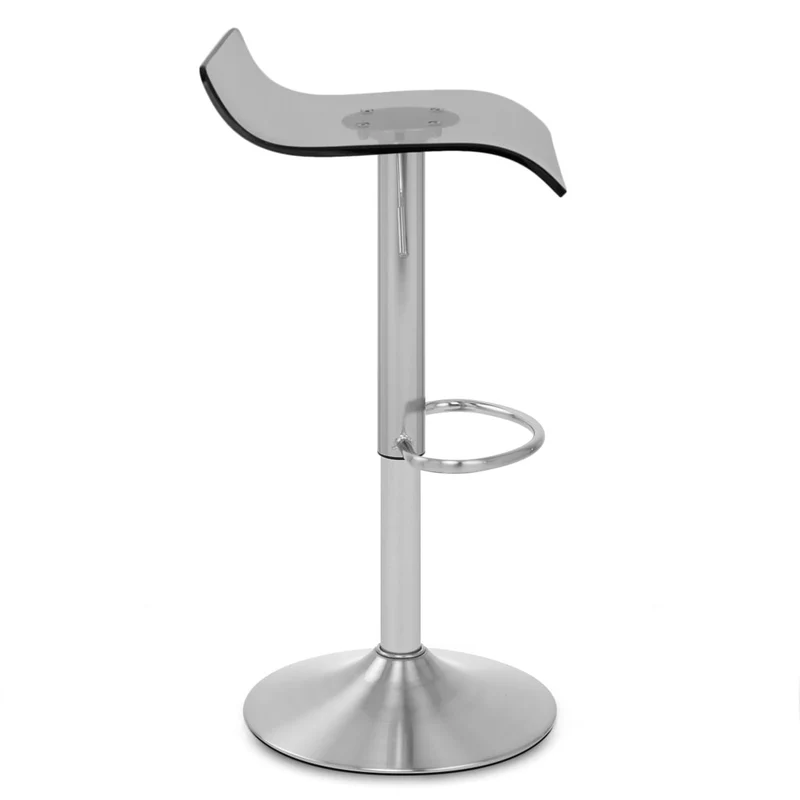 Tabouret Plastique Chrome Brossé - Shimmer Gris