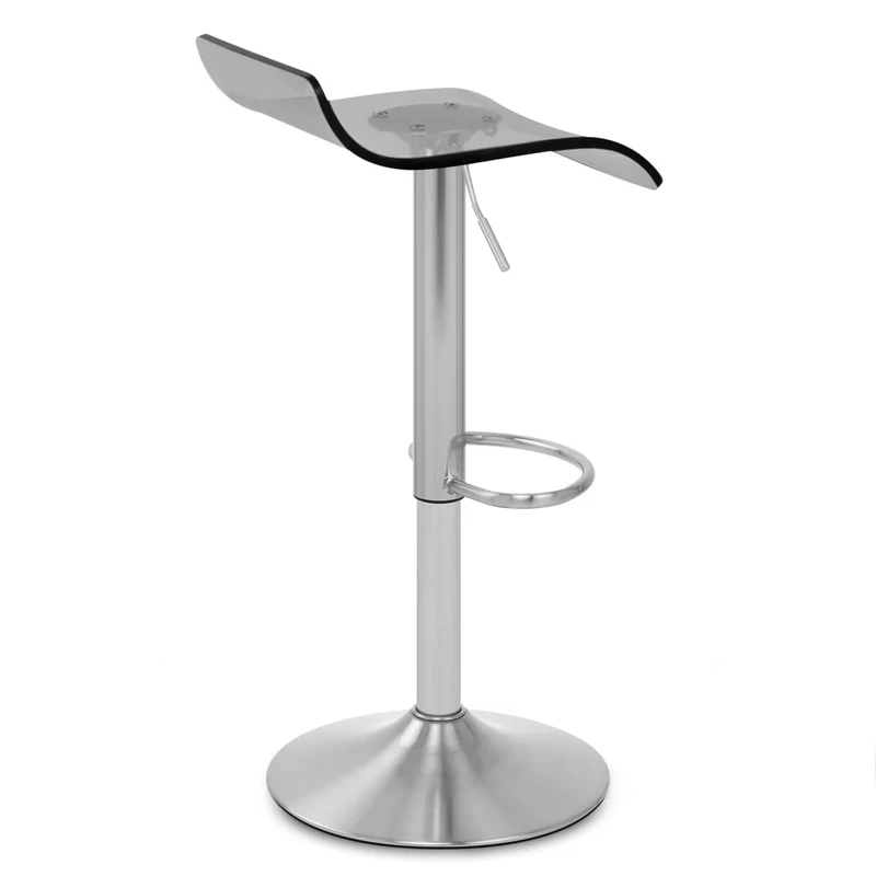 Tabouret Plastique Chrome Brossé - Shimmer Gris