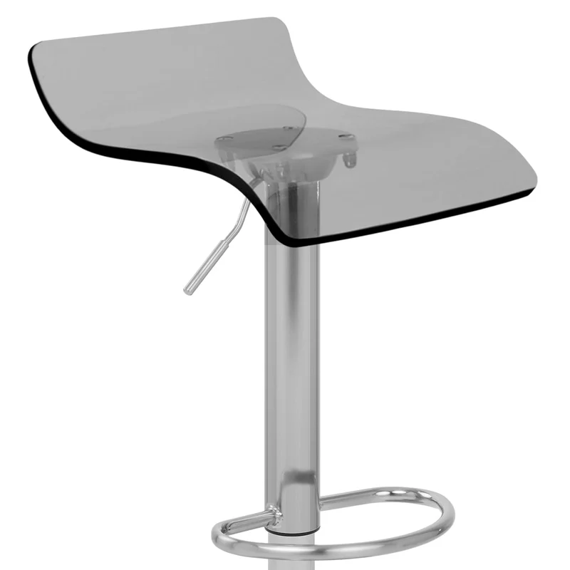 Tabouret Plastique Chrome Brossé - Shimmer Gris