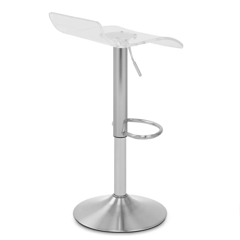 Tabouret Plastique Chrome Brossé - Shimmer Transparent
