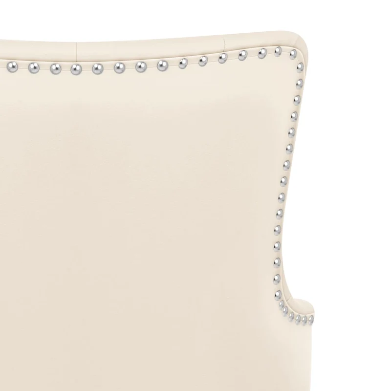 Chaise de Bar Métal Faux Cuir - Grange Crème