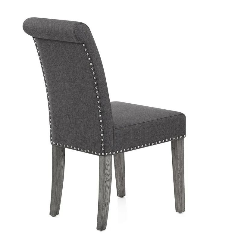 Chaise Tissu Bois - Moreton Gris