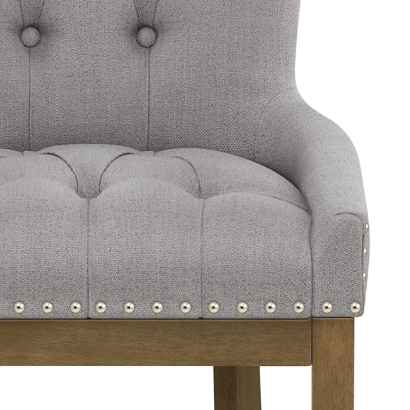 Tabouret de Bar Bois Tissu - Knightsbridge Gris