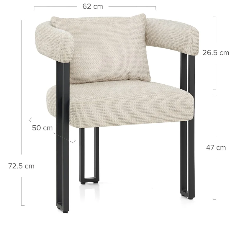 Chaise Tissu - Gigi Crème