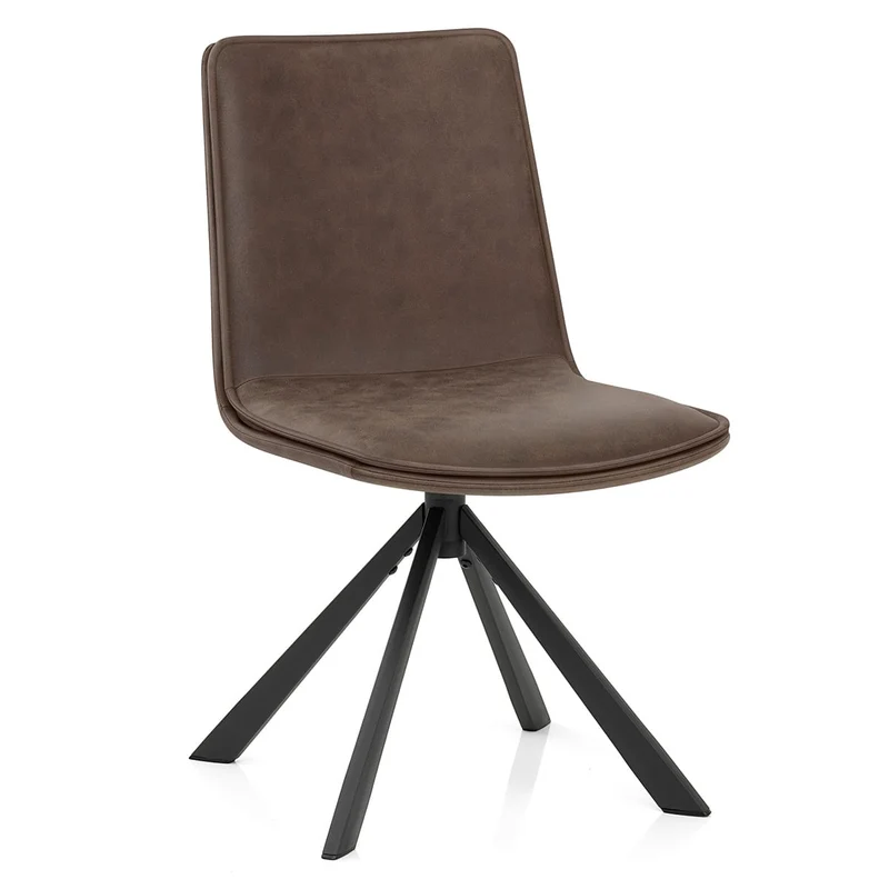 Chaise Faux Cuir - Genesis Marron
