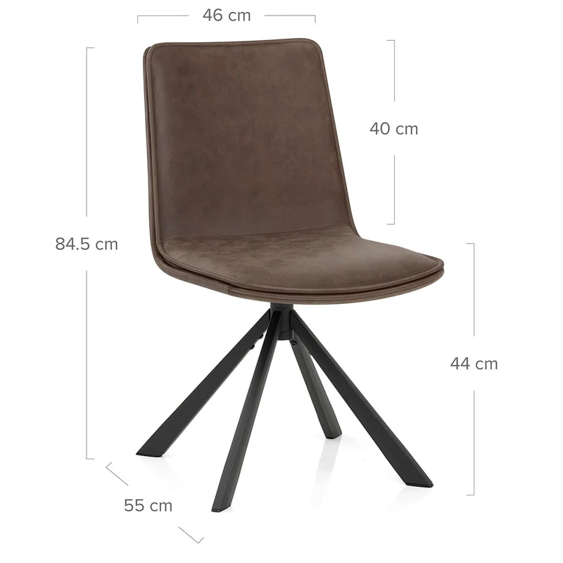 Chaise Faux Cuir - Genesis Marron