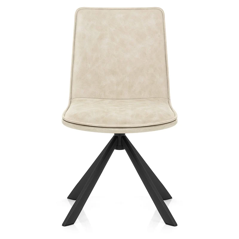 Chaise Faux Cuir - Genesis Crème