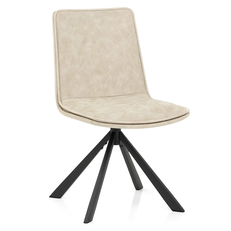 Chaise Faux Cuir - Genesis Crème