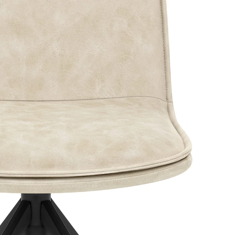 Chaise Faux Cuir - Genesis Crème