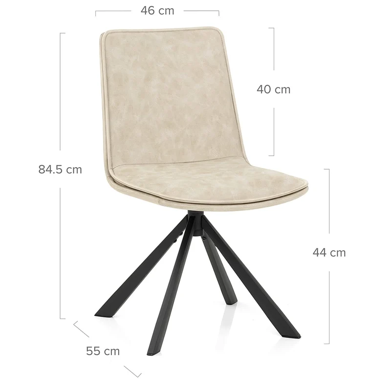 Chaise Faux Cuir - Genesis Crème