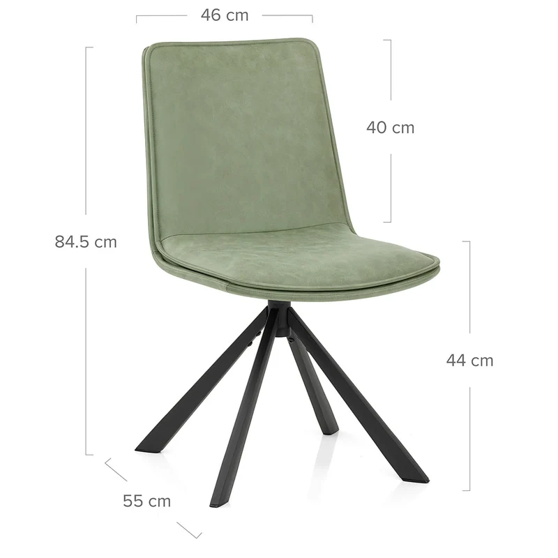 Chaise Faux Cuir - Genesis Vert