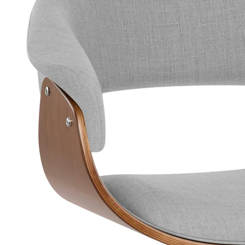 Chaise de Bar Bois Tissu - Grafton Gris