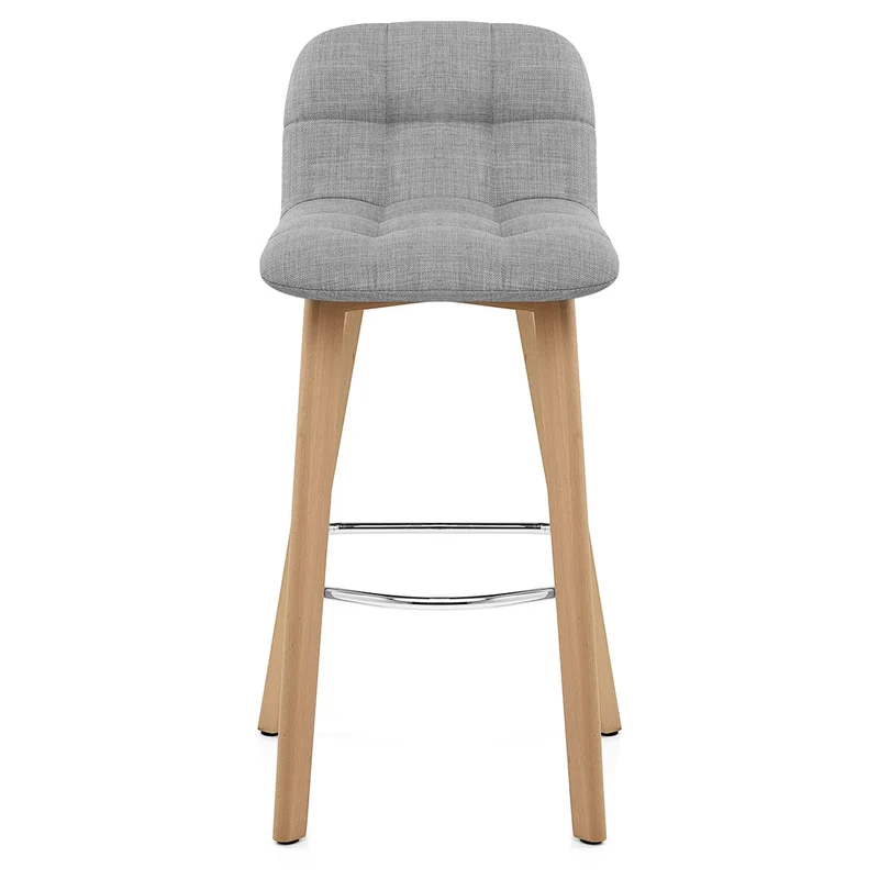Tabouret Bois Tissu - Hex Gris