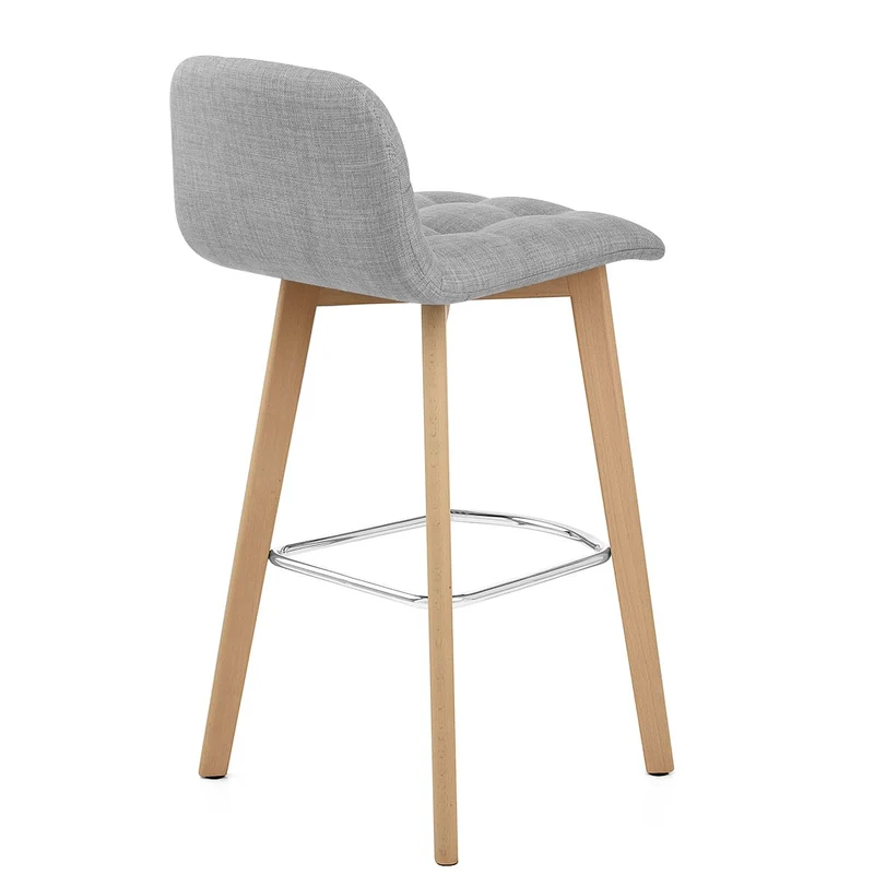 Tabouret Bois Tissu - Hex Gris