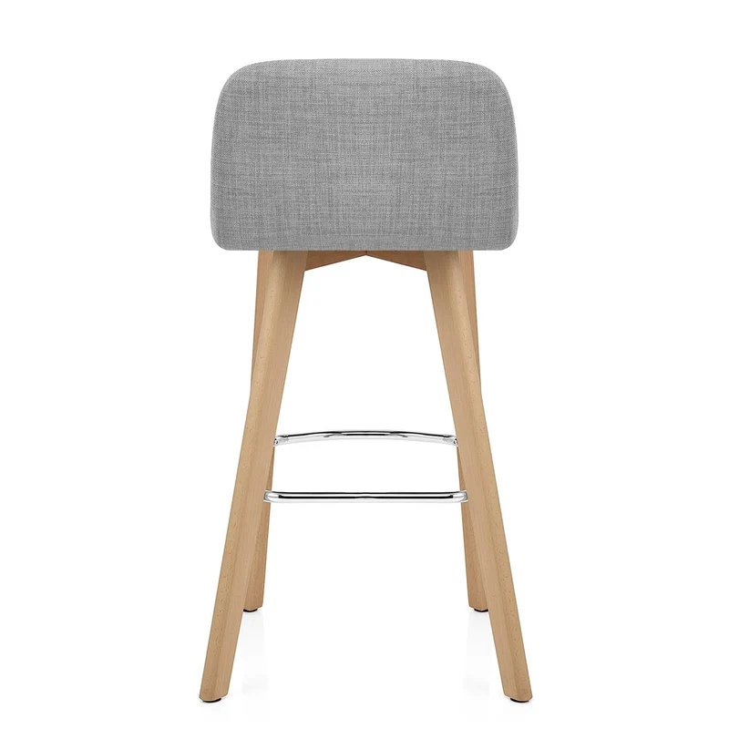 Tabouret Bois Tissu - Hex Gris