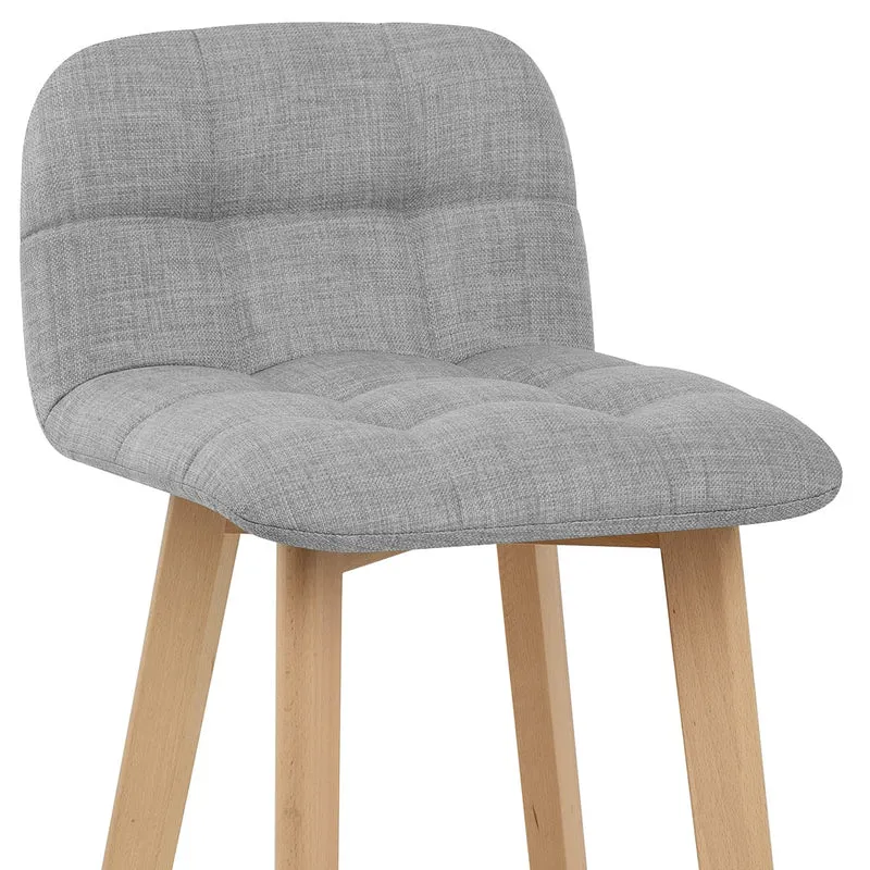 Tabouret Bois Tissu - Hex Gris