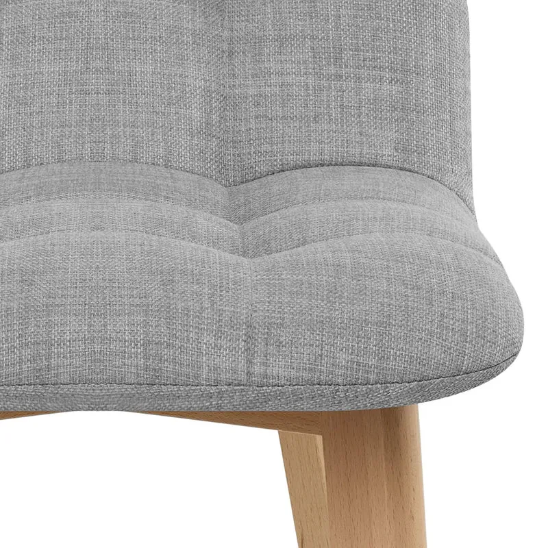 Tabouret Bois Tissu - Hex Gris