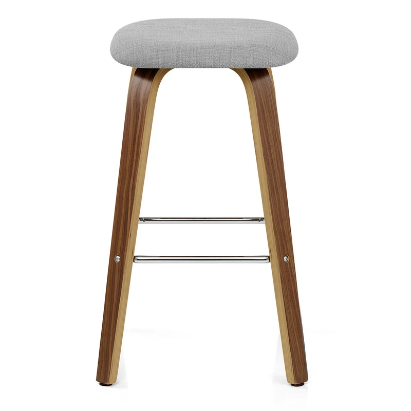 Tabouret de bar Bois Tissu - Stockholm Gris