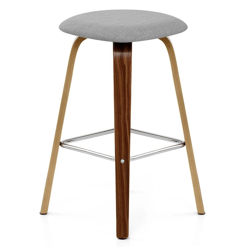 Tabouret de bar Bois Tissu - Stockholm Gris