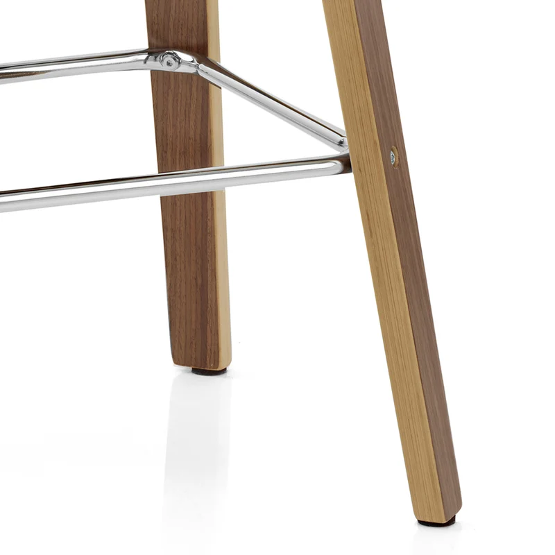 Tabouret de bar Bois Tissu - Stockholm Gris