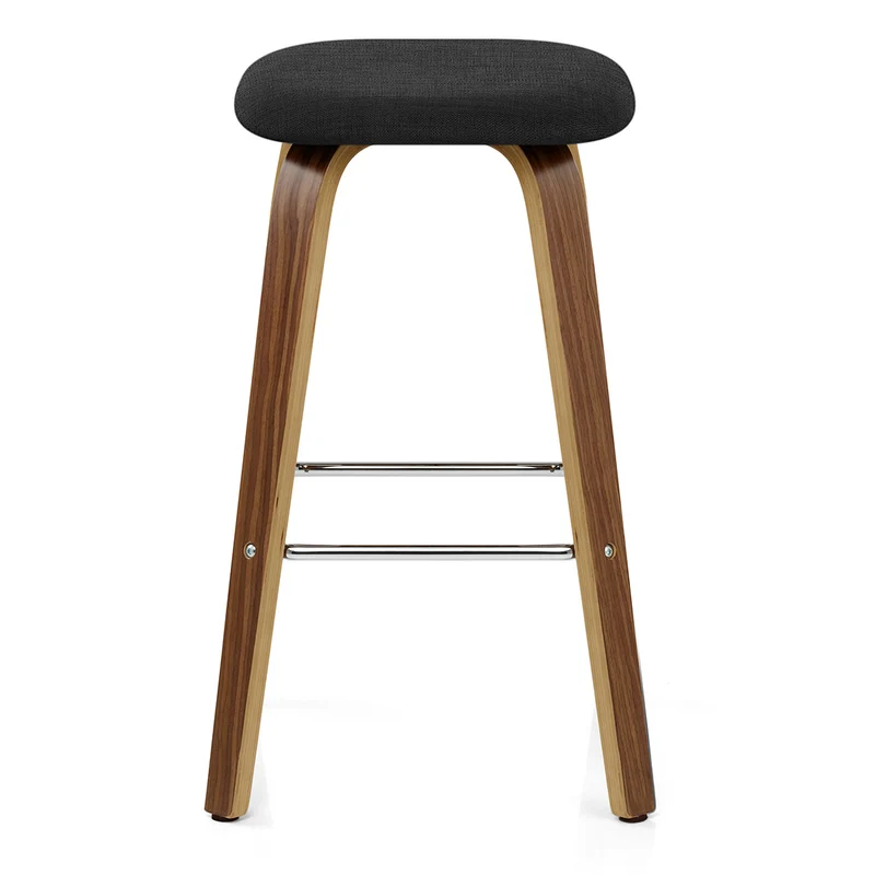 Tabouret de bar Bois Tissu - Stockholm Noir