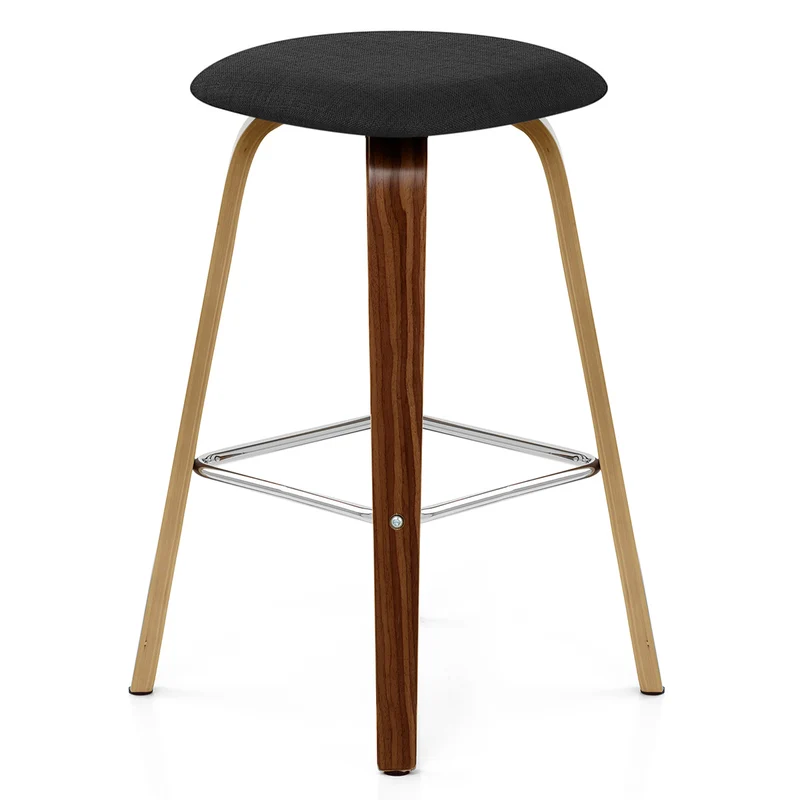 Tabouret de bar Bois Tissu - Stockholm Noir