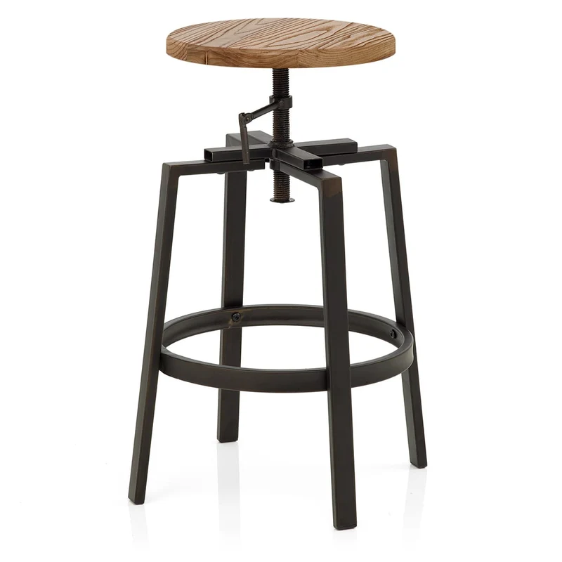 Tabouret de Bar Bois Clair - Industrial Turner Bois