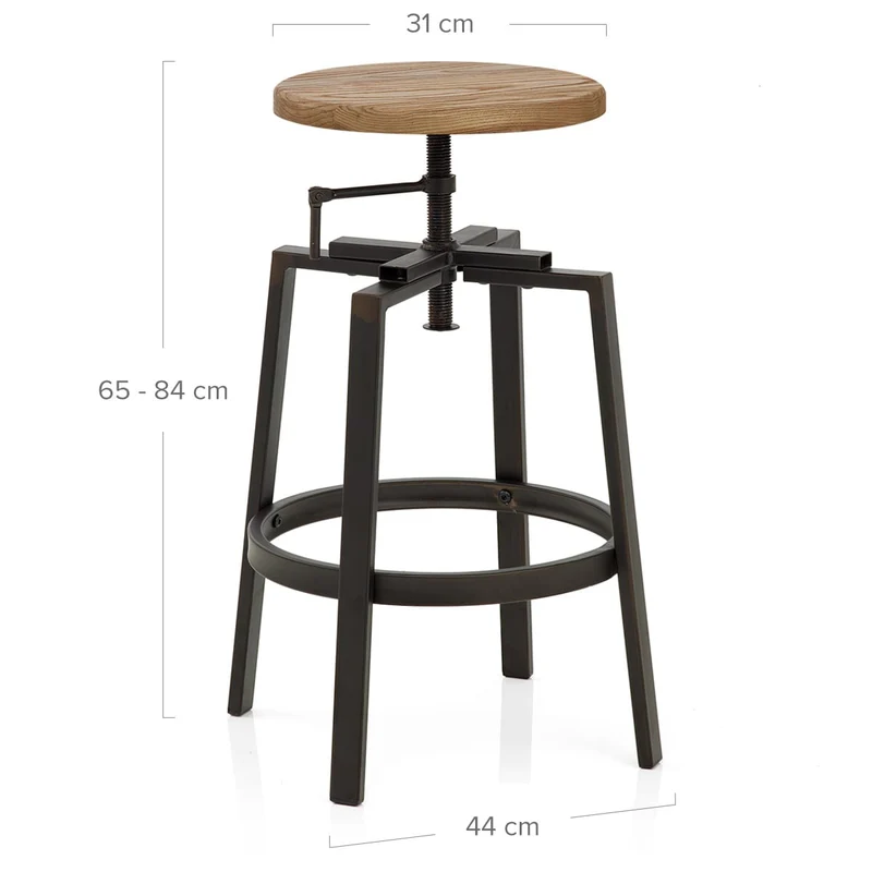 Tabouret de Bar Bois Clair - Industrial Turner Bois