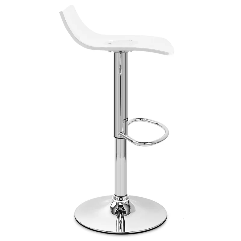 Chaise de Bar Acrylique Chrome - Crystal Transparent