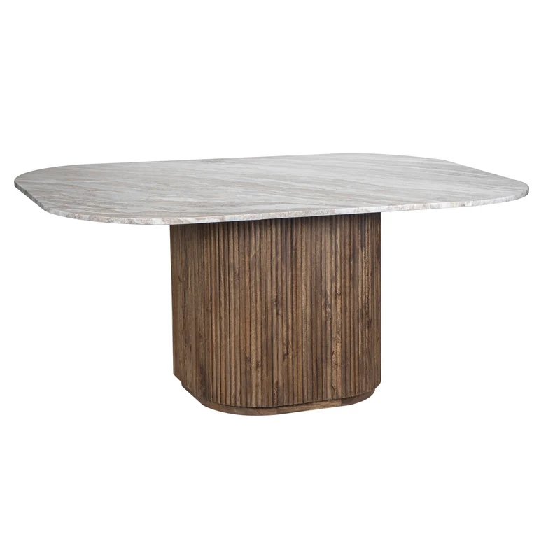 Table a manger plateau marbre 170x130 | Manguier Kfir III