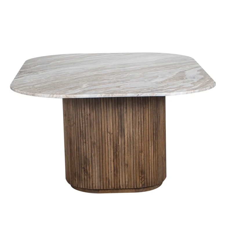 Table a manger plateau marbre 170x130 | Manguier Kfir III