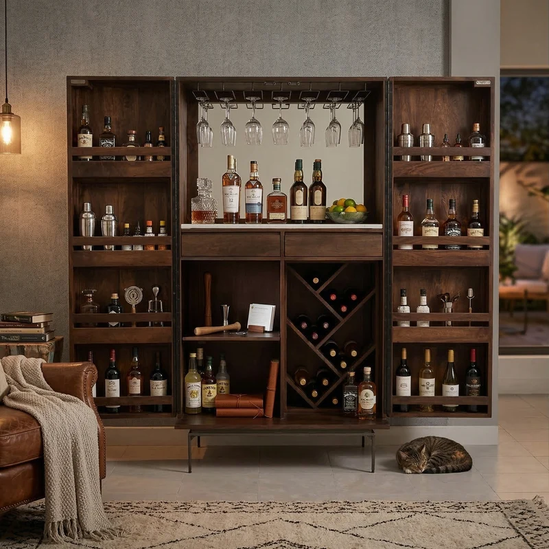 Meuble Bar avec 2 Portes | Contemporary