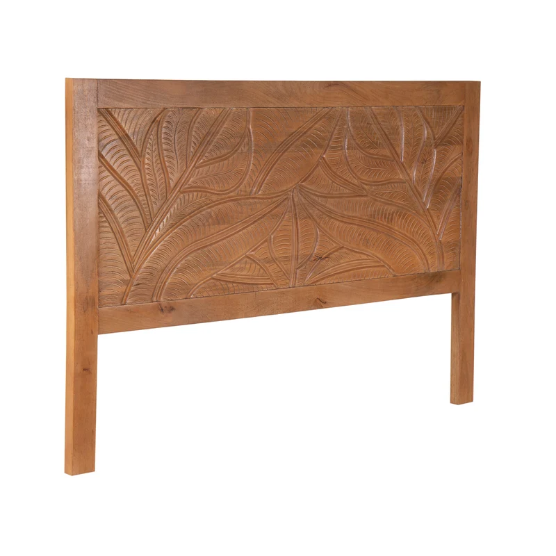 Tête de lit bois sculpté en bois massif manguier - Floria