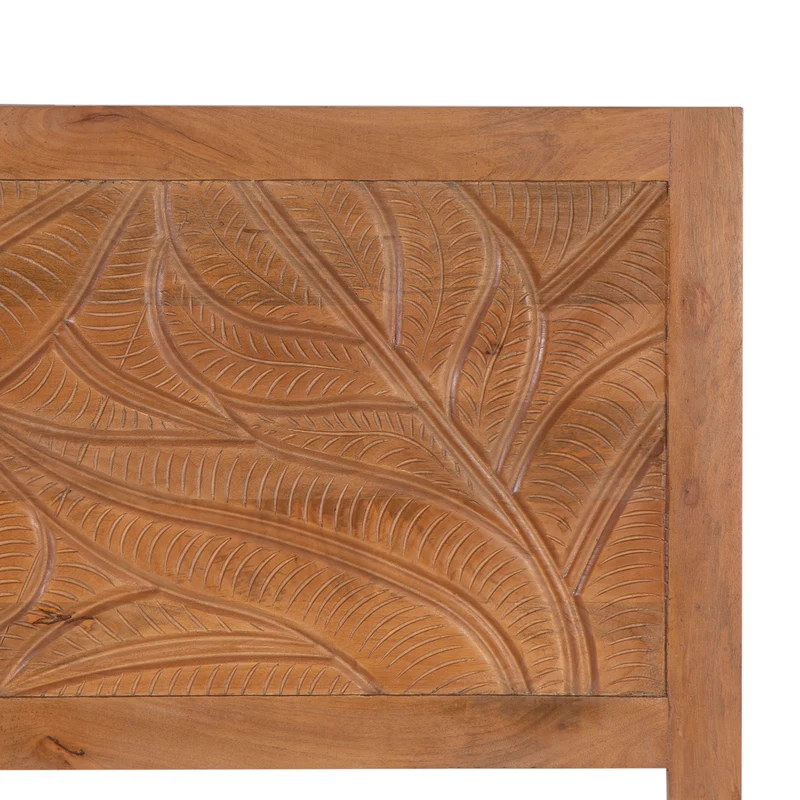 Tête de lit bois sculpté en bois massif manguier - Floria