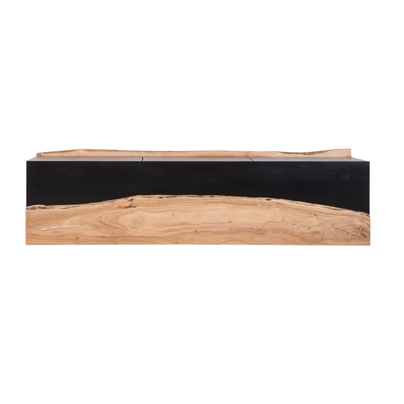 Buffet 3 portes en bois massif acacia - Black