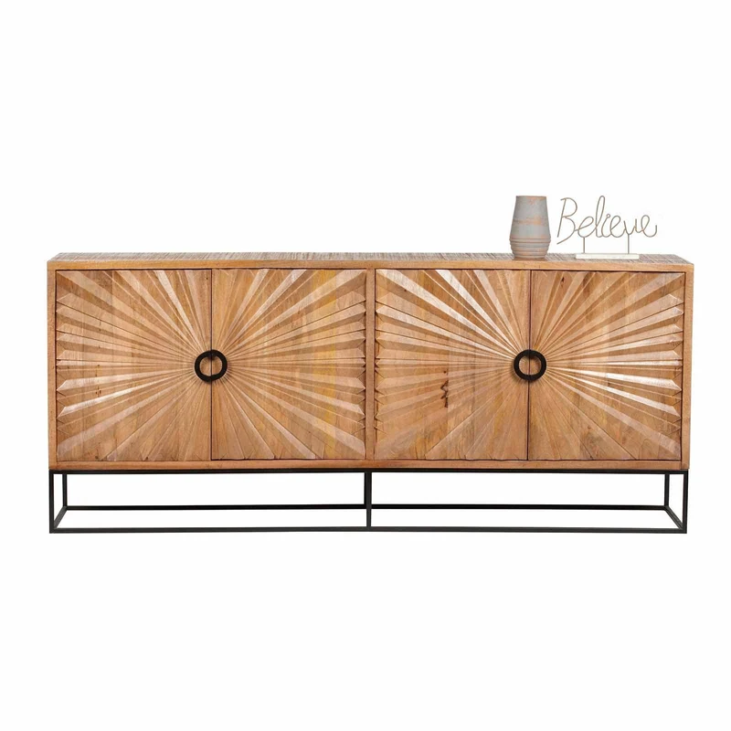 Buffet sculpté 4 porte Manguier | Solaris II