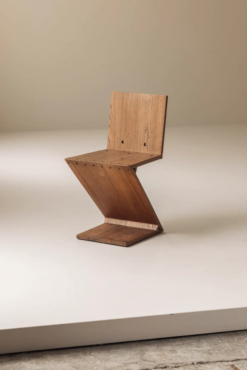 Early Zig Zag chair by Gerrit Thomas Rietveld for Gerard van de Groenekan, 1960s
