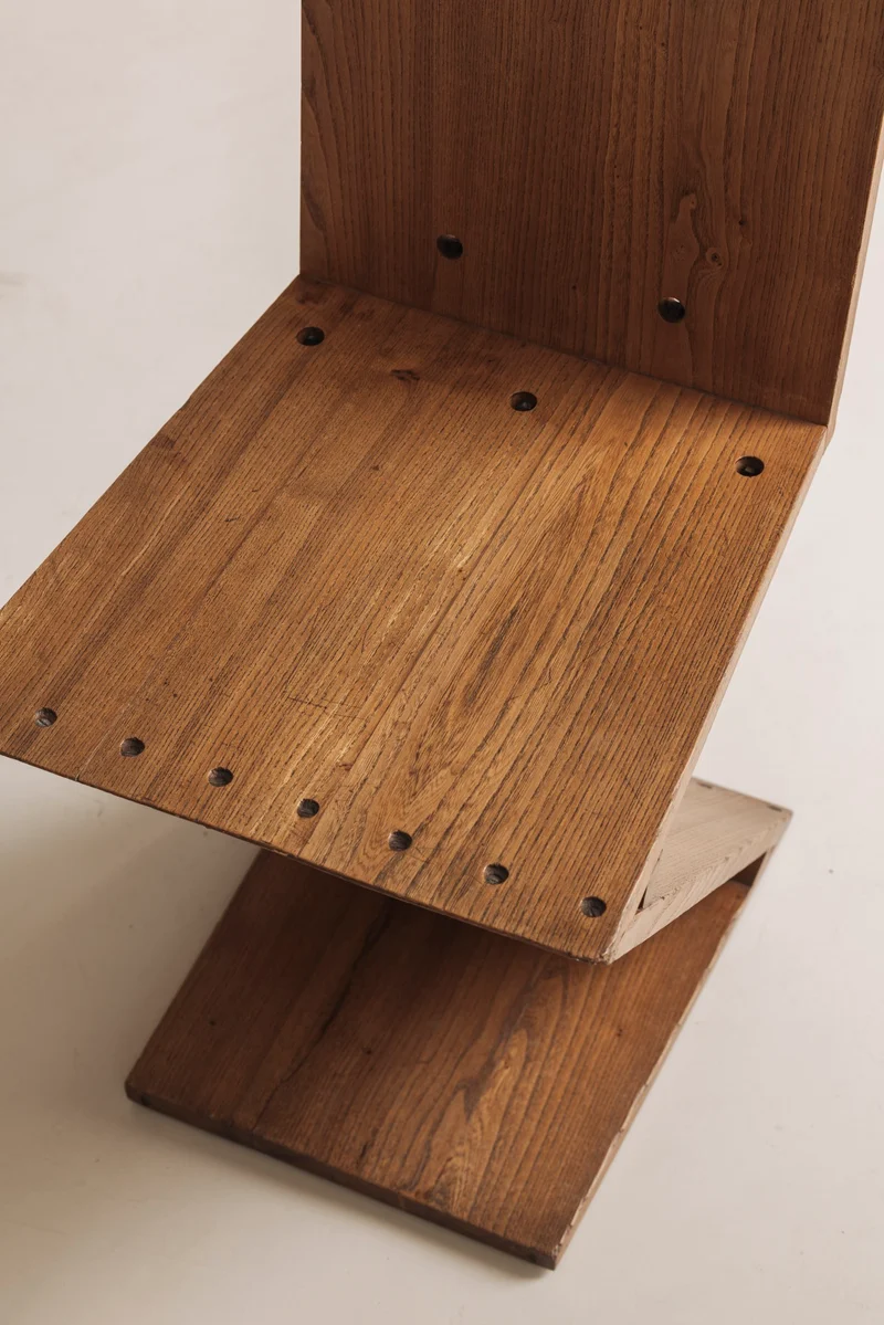 Early Zig Zag chair by Gerrit Thomas Rietveld for Gerard van de Groenekan, 1960s