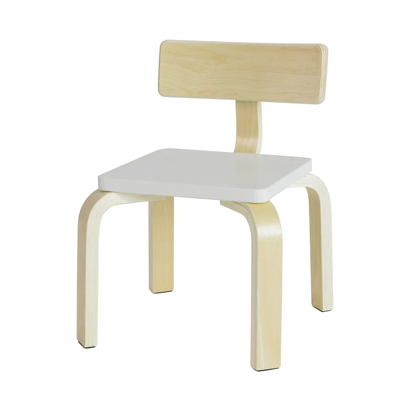 SoBuy KMB29-W Chaise pour Enfant en Bois Bouleau Chaise Enfant Confortable avec Dossier