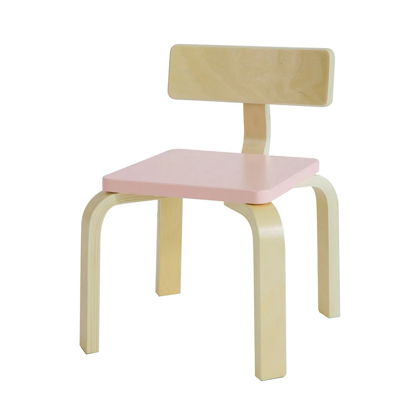 SoBuy KMB29-P Chaise pour Enfant en Bois Bouleau Chaise Enfant Confortable avec Dossier