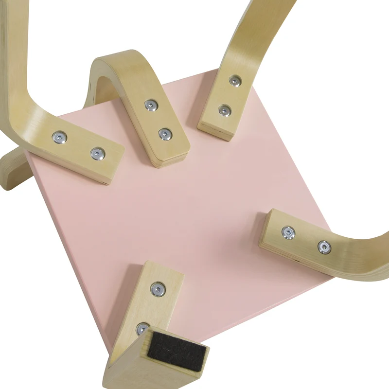 SoBuy KMB29-P Chaise pour Enfant en Bois Bouleau Chaise Enfant Confortable avec Dossier