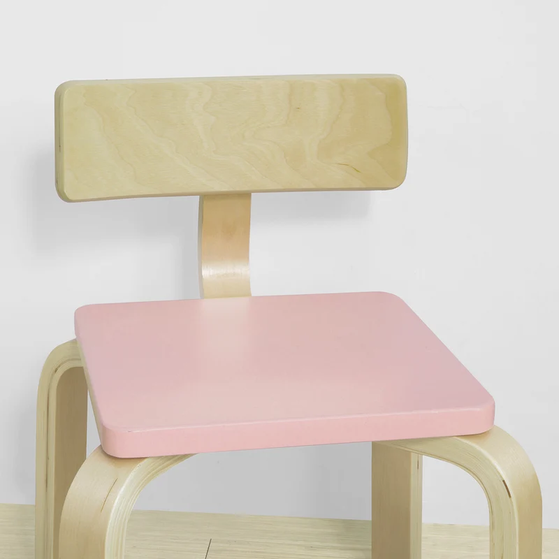 SoBuy KMB29-P Chaise pour Enfant en Bois Bouleau Chaise Enfant Confortable avec Dossier