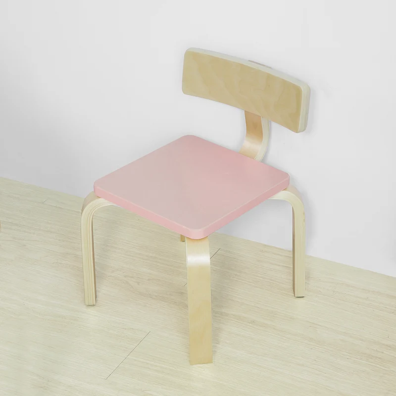 SoBuy KMB29-P Chaise pour Enfant en Bois Bouleau Chaise Enfant Confortable avec Dossier