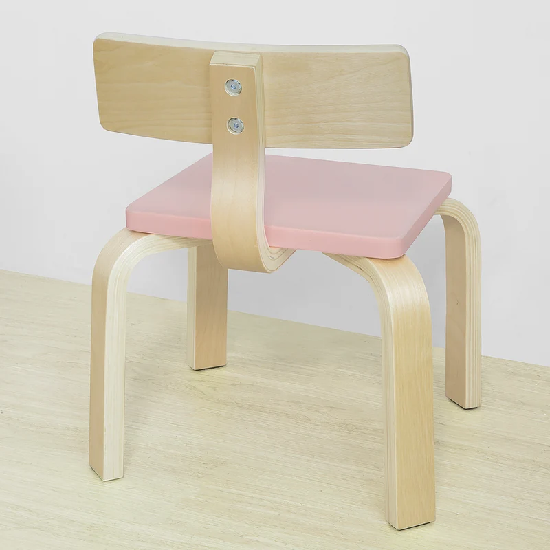 SoBuy KMB29-P Chaise pour Enfant en Bois Bouleau Chaise Enfant Confortable avec Dossier
