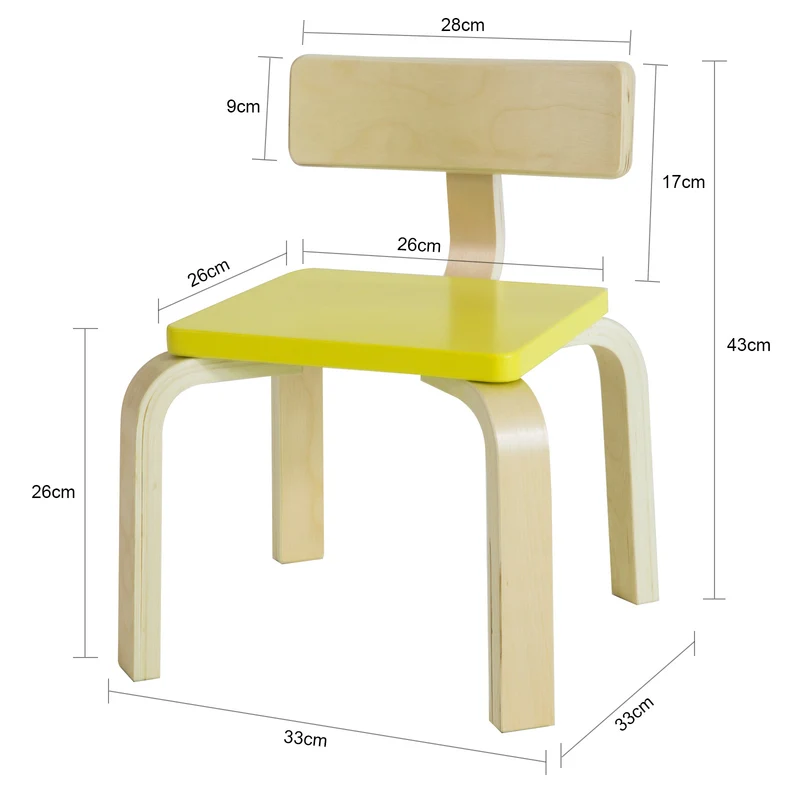 SoBuy KMB29-GR Chaise pour Enfant en Bois Bouleau Chaise Enfant Confortable avec Dossier