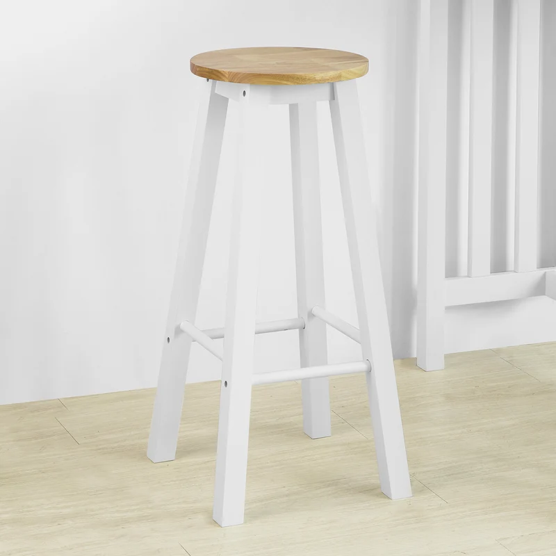 SoBuy FWT65-WN Set de Table + 2 Chaises Style de Bar Ensemble Table de Bar + 2 Tabourets de Bar