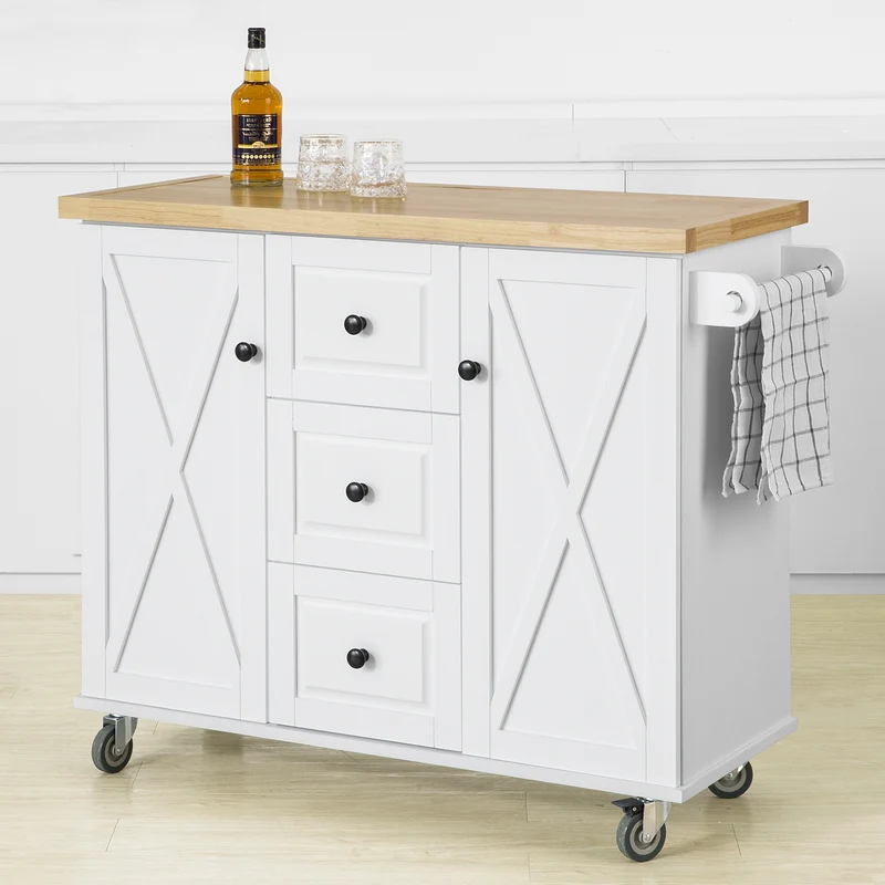 SoBuy FKW96-WN Desserte Roulant Buffet Meuble de Rangement Cuisine