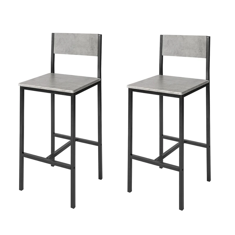 SoBuy FST53-HGx2 Lot de 2 Chaises Hautes Tabourets de Bar Cuisine Chaises de Bar