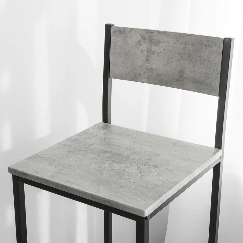 SoBuy FST53-HGx2 Lot de 2 Chaises Hautes Tabourets de Bar Cuisine Chaises de Bar
